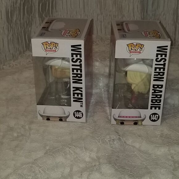 Funko Pop! Barbie the Movie Lot: Western Barbie 1447 Western Ken 1447 in new con - Picture 3 of 5